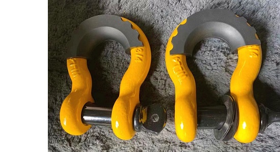 Heavy Duty D-Ring Shackle with Isolator-Towing Shackle Hook 3/4-inch
