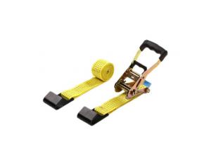 50mm 5000kg Ratchet Tie Down with Rubber Handle and Flat Hook