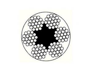 PVC/PA/PE coated steel wire rope 6X19+FC